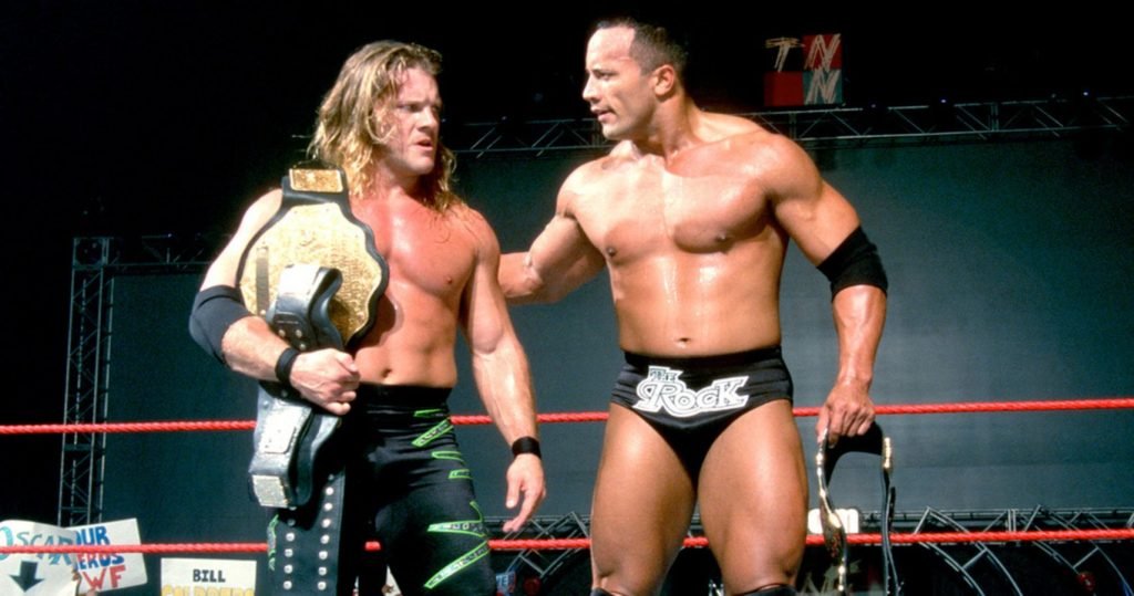 Chris Jericho y The Rock campeones. 