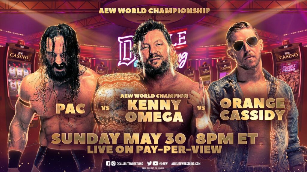 Double Or Nothing: Kenny Omega defenderá el campeonato mundial de AEW ante PAC y Orange Cassidy