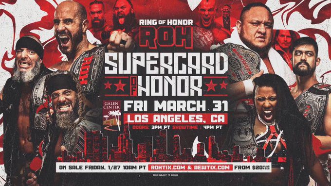 Se anuncia día y lugar para ROH Supercard of Honor 2023